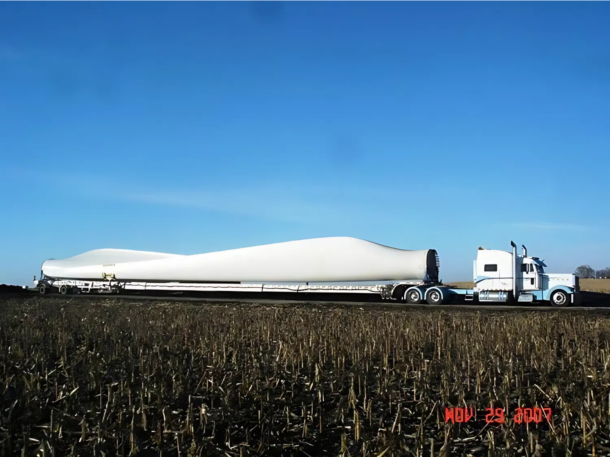 Flatbed Heavy Haul Turbine Freight Transportation
