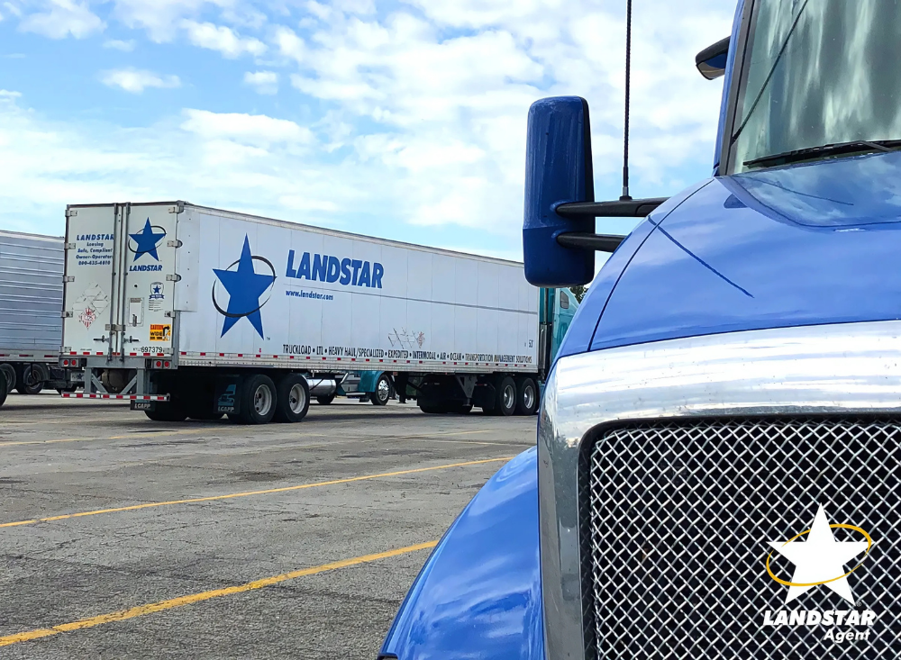Landstar Truck and Trailer in Lot